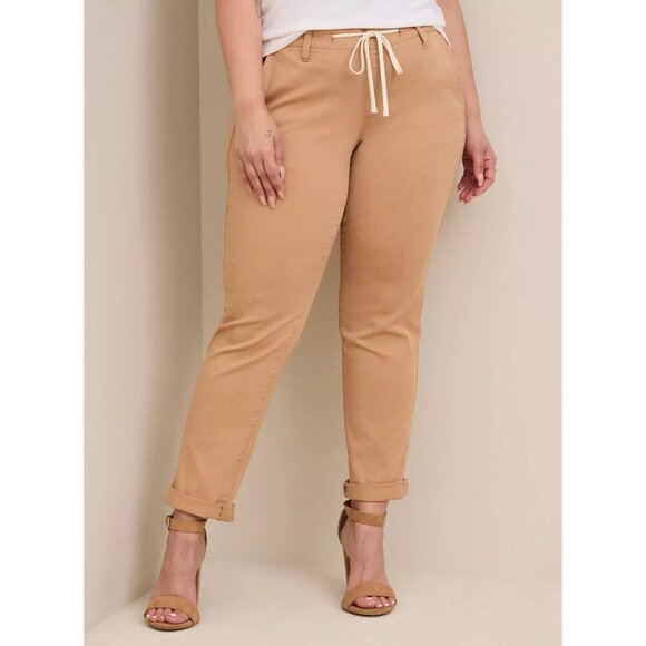 torrid Pull-On Boyfriend Straight Stretch Twill Mid-Rise Pant 1X 14/16 - Picture 2 of 4